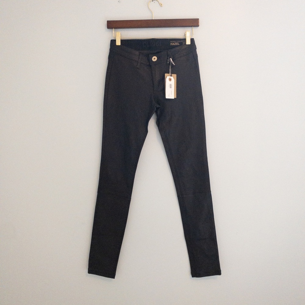 NWT DL1961 Hazel Leather Skinny Jeans